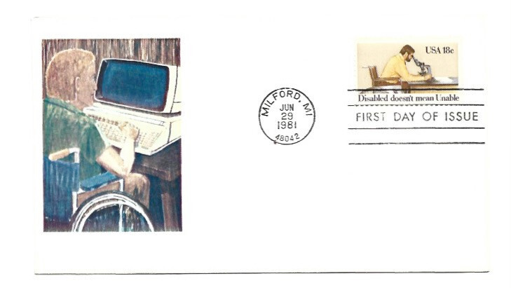 1925 Disabled Persons Bittings by Alan Diamant FDC