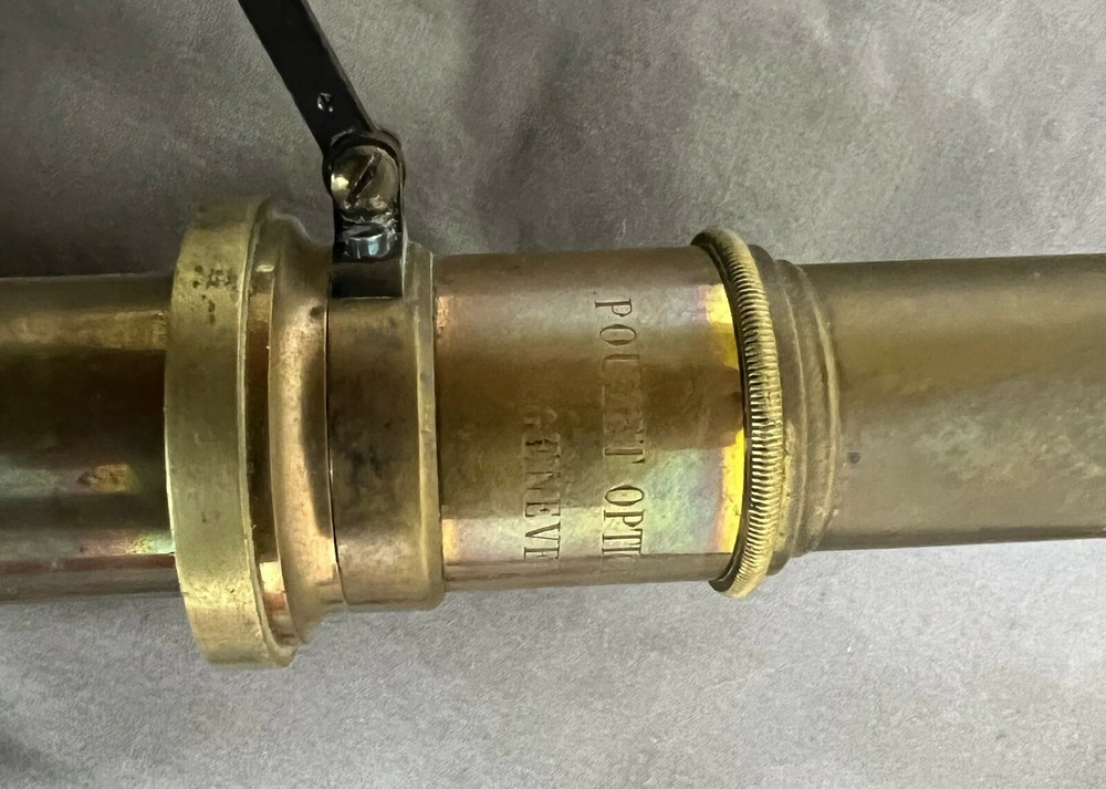 ANTIQUE MONOCULAR MICROSCOPE, 1875