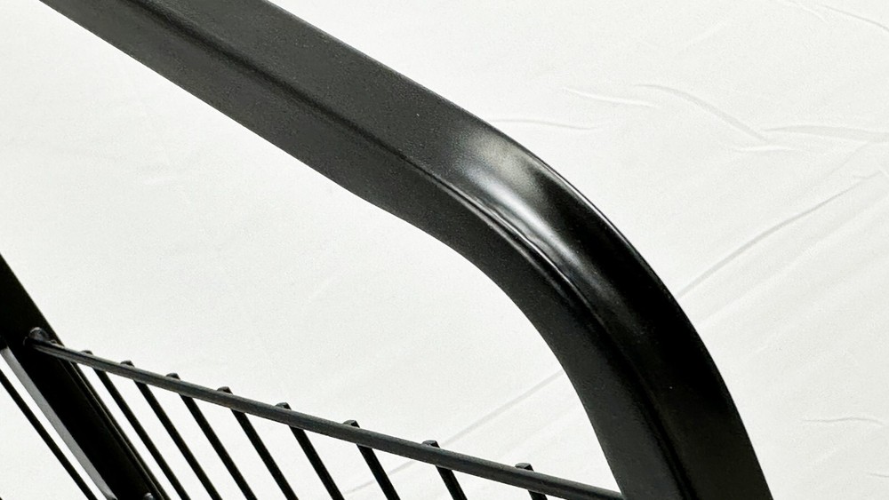 4 Shelves Angled Mobile Merchandising Rack display, Black