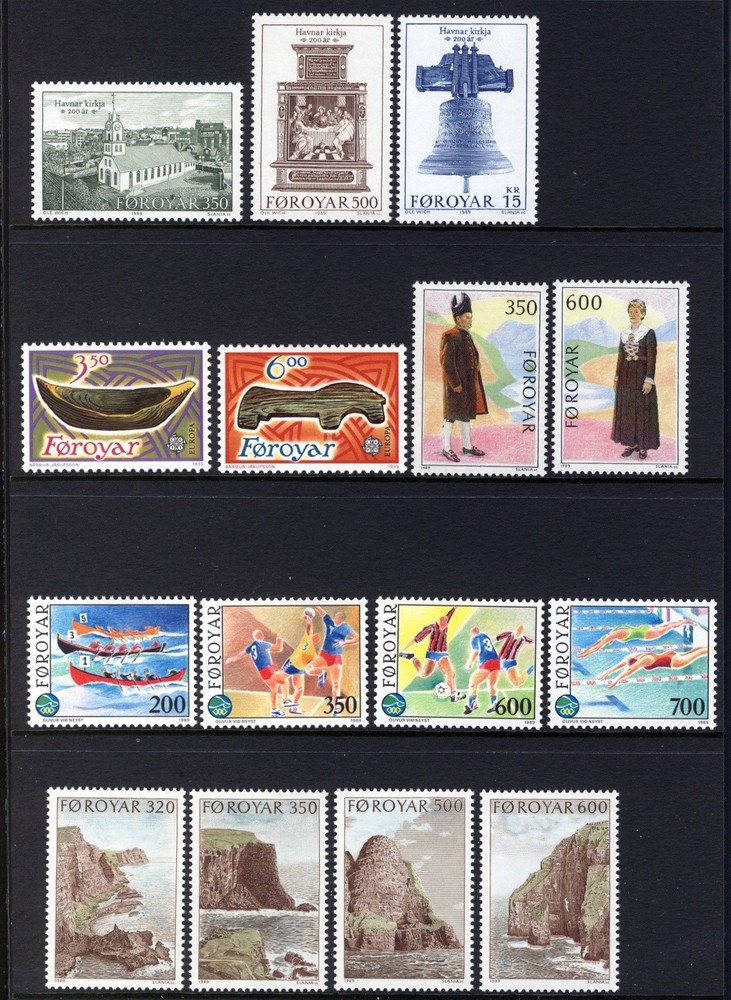 Faroe Islands 1989,  Full year set MNH