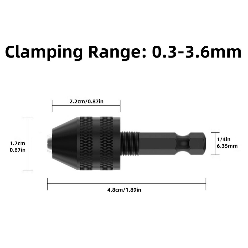 1:4-inch hex shank Versatile Conversion Drill chuck for cordless screwdrivers