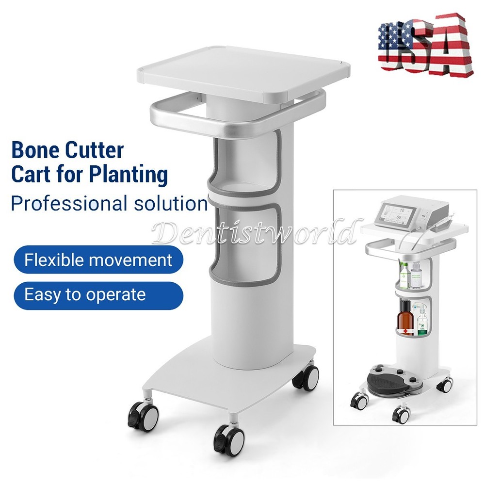 Dental Multi-Function Trolley Mobile Cart for Implant with 360° Lockable Wheels