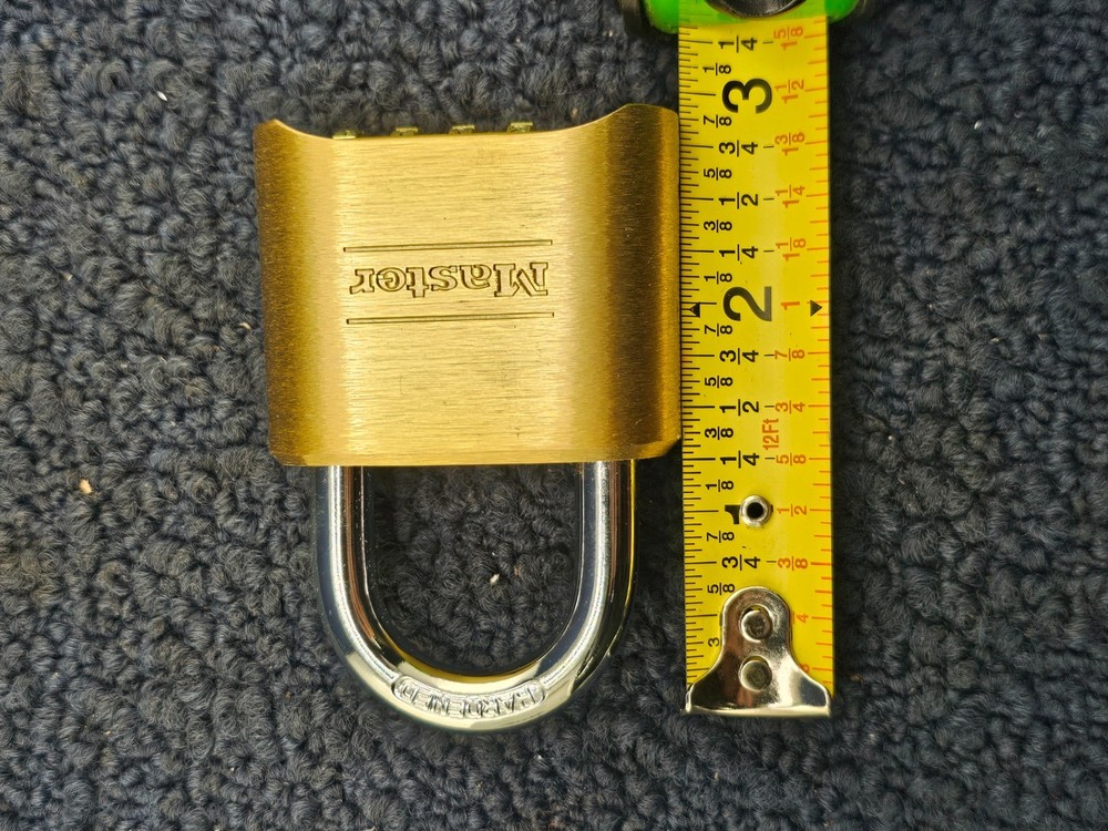 Master Lock 175: Combination Brass Padlock 4 Digit Resettable