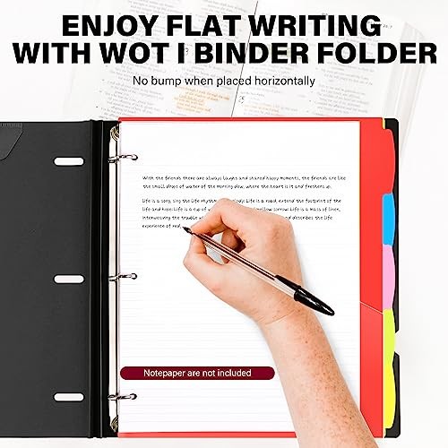 Telescoping Project Organizer 2-Pack, Refillable 3 Ring Binder 2 Pack Black
