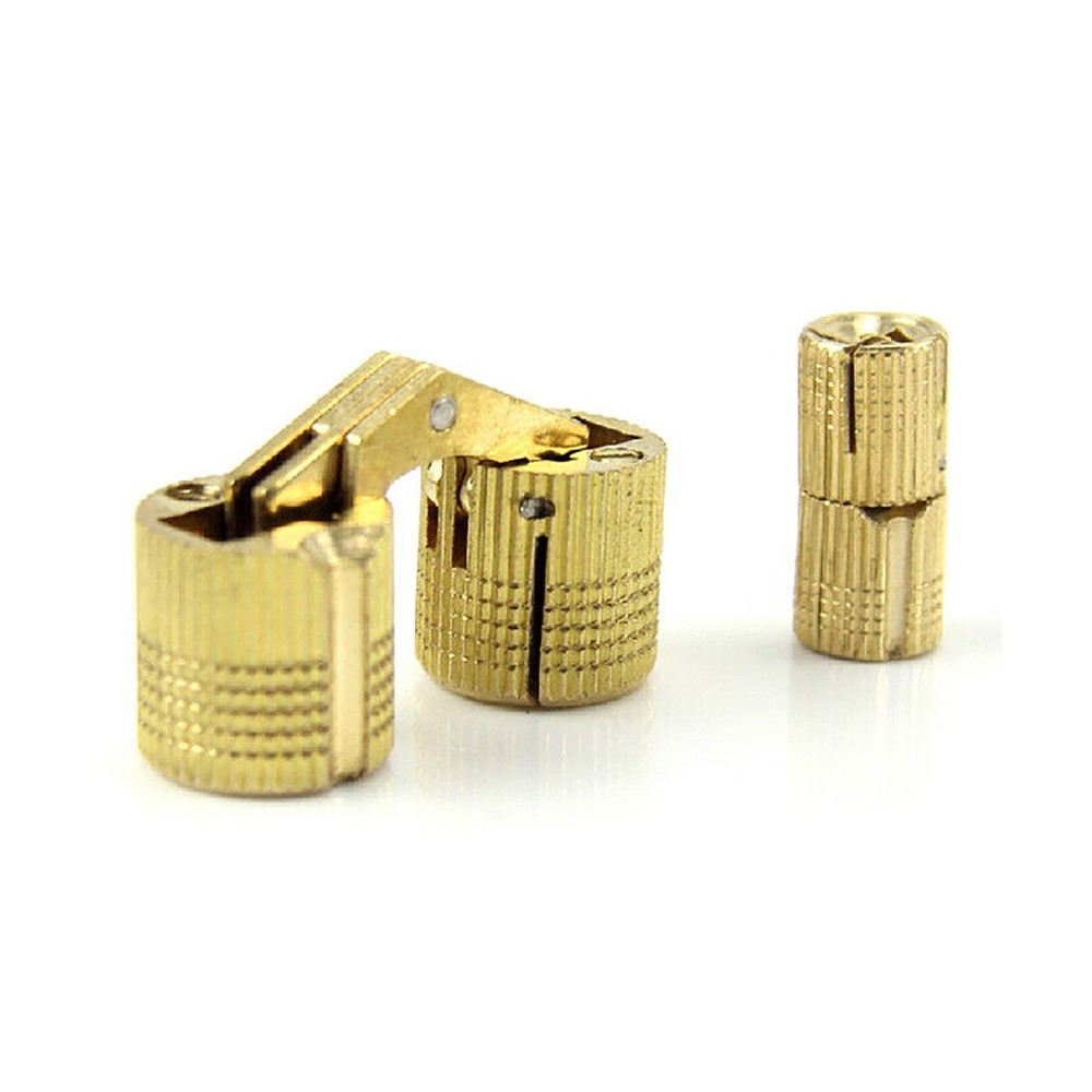 4Pcs Open Angle 180° 12mm Copper Invisible Hidden Hinges For Concealed Worktop g