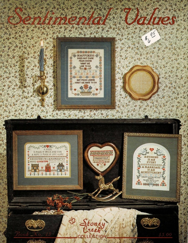 SENTIMENTAL VALUES CROSS STITCH SAMPLER BOOKLET-OOP-STONEY CREEK