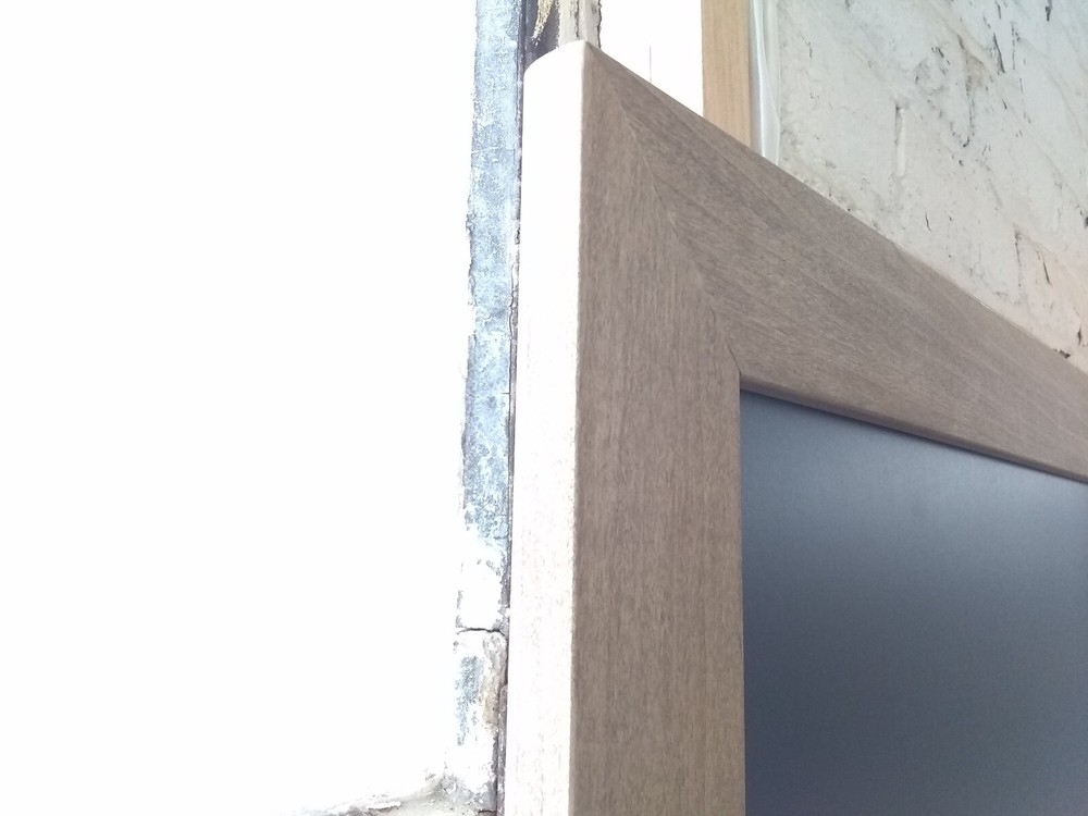 Modern Rustic Farmhouse Chalkboard with Optional Chalk Ledge - Dark Walnut (Mult