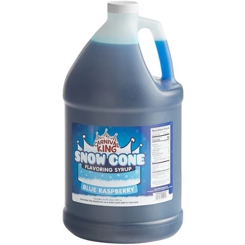 4 GALLON CASE Carnival King Blue Raspberry Snow Cone Crushed Ice Machine Syrup