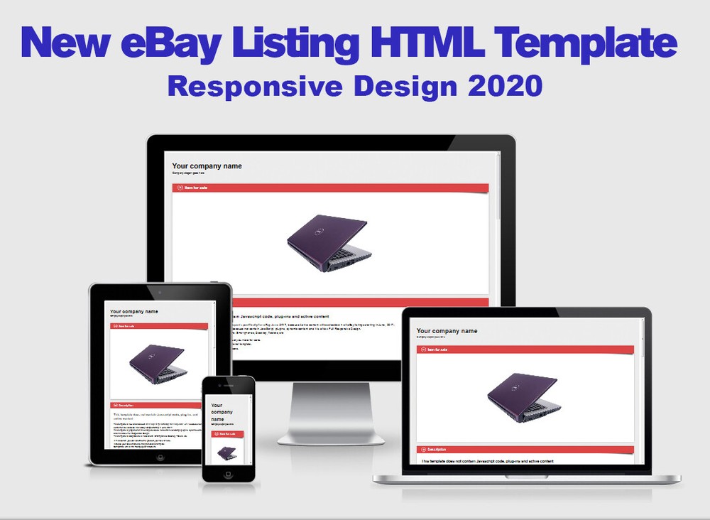 eBay Listing HTML Template (New Responsive Design 2021)