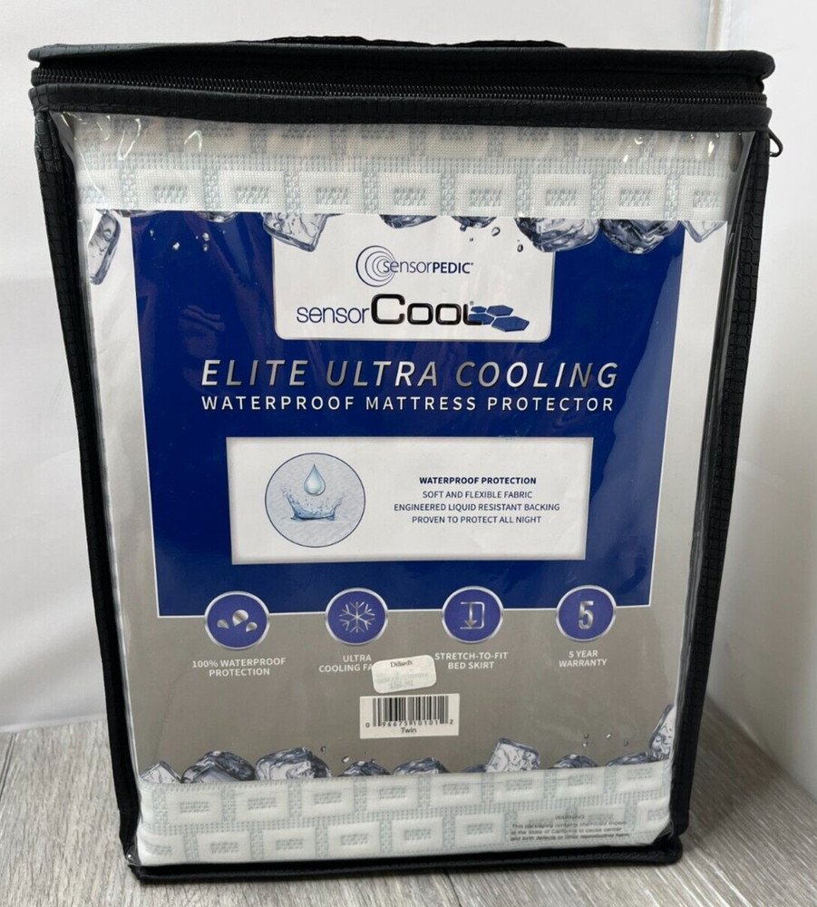 SensorPEDIC SensorCOOL Elite Ultra Cooling Waterproof Mattress Protector, Twin