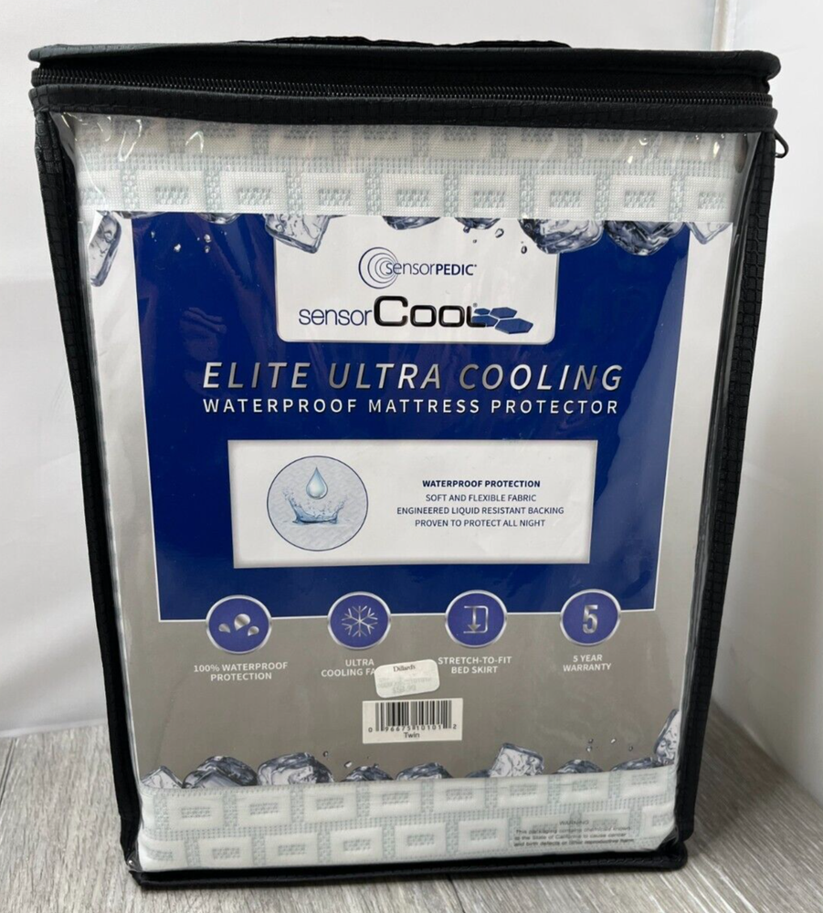 SensorPEDIC SensorCOOL Elite Ultra Cooling Waterproof Mattress Protector, Twin