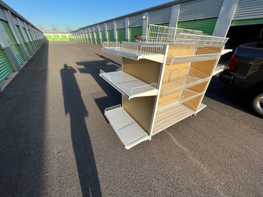 Store Shelving Unit/ Display 4 casters with locks rotates 360 degrees