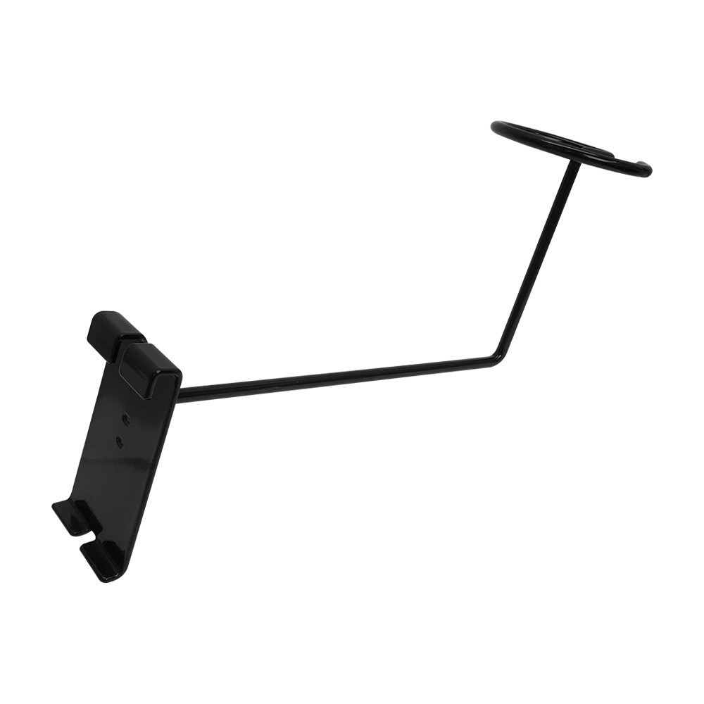 Gloss Black Hat Holder for Gridwall Panel Single Cap Display Hook Wire Grid