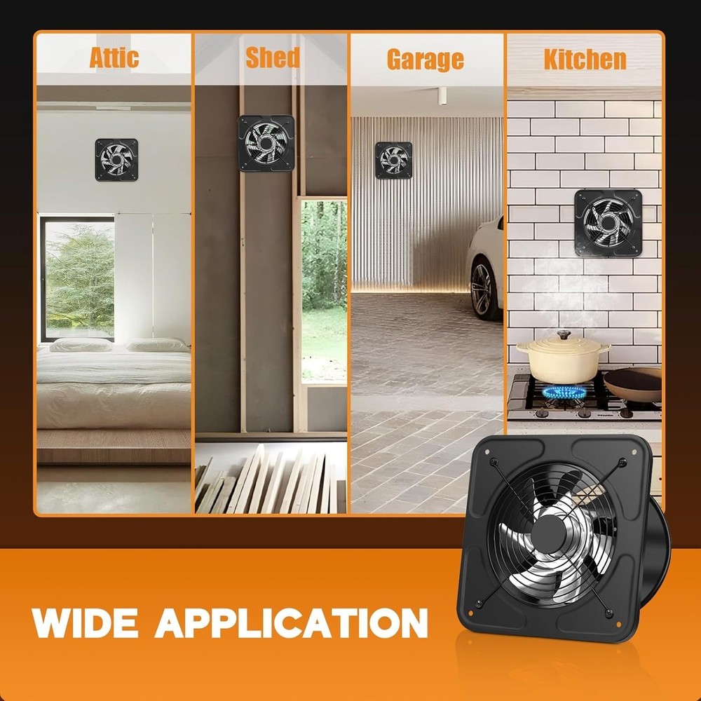 Extractor de cocina de 8 pulgadas con interruptor, 700 CFM