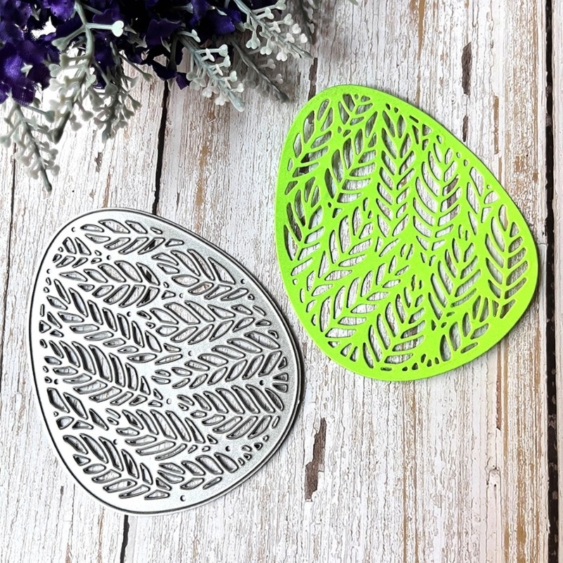 Die Cuts for Card Making Wheat Egg Embossing Stencil Easter Egg Cutting Template