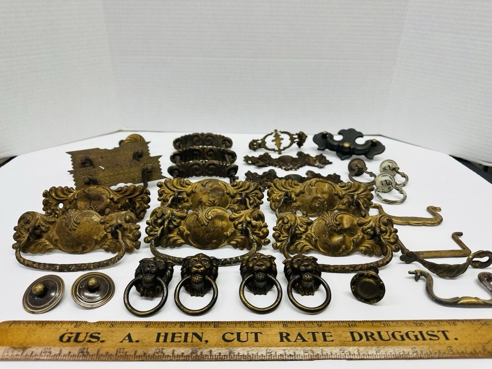Metal And Brass Handle And Pull Lot