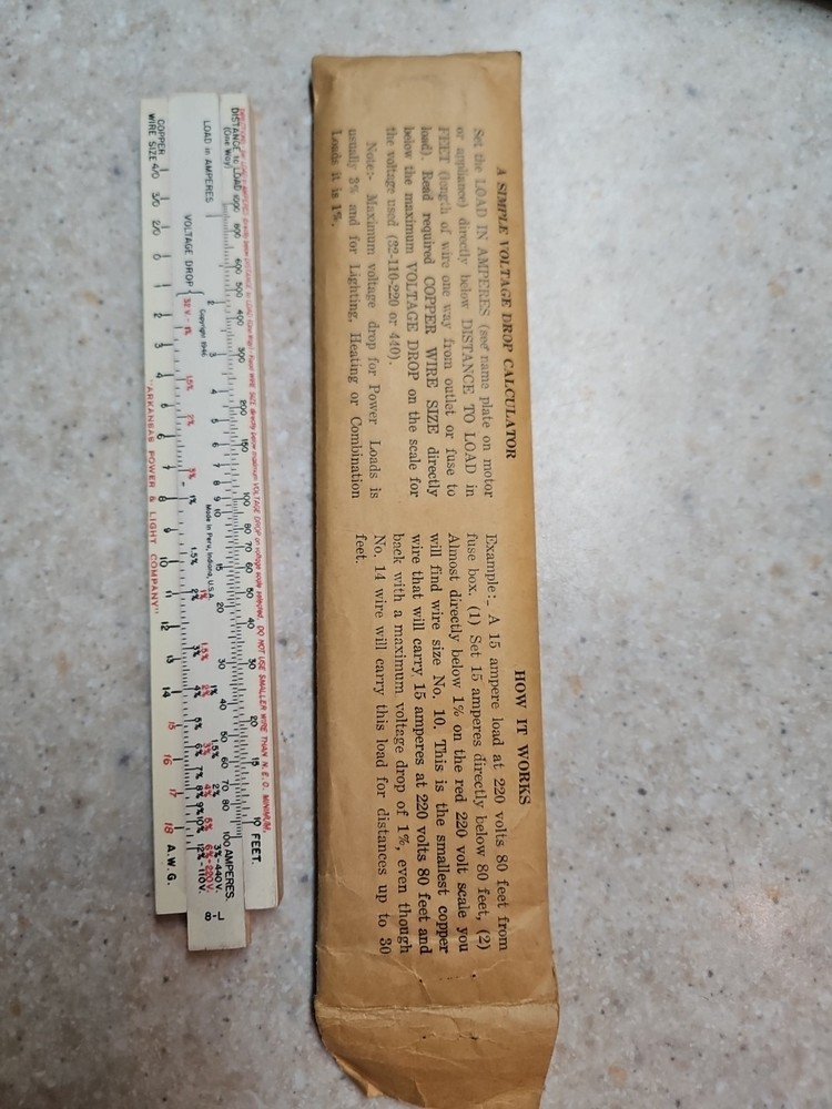 slide ruler Arkansas Power And Light