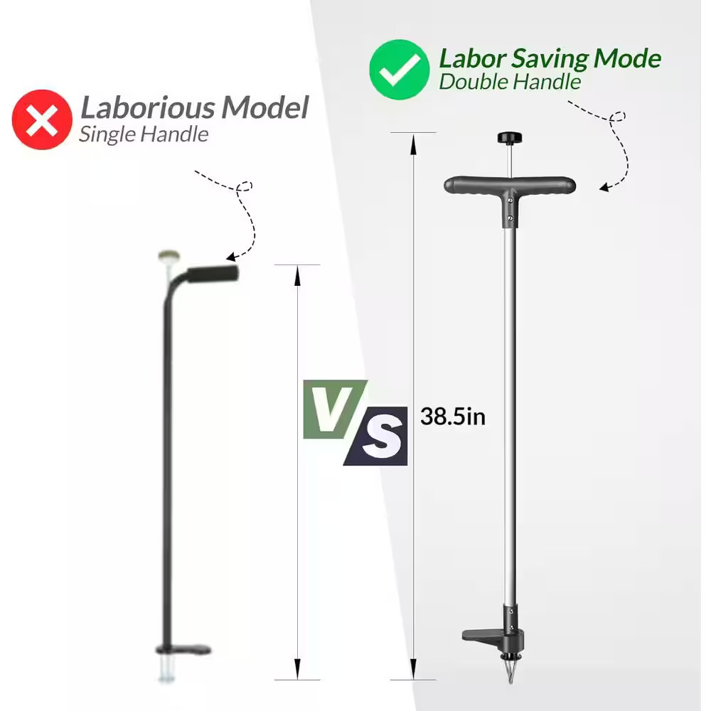 Upgraded Stand up Weed Puller Tool Long Handle 5 Claw Garden Weeder for Dandelio