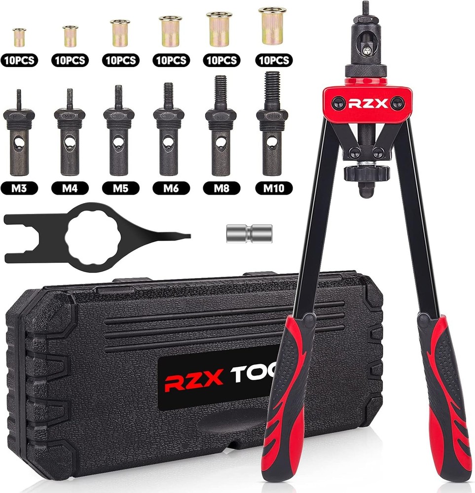 RZX 14" Rivet Nut Tool, Hand Riveter Gun Blind nut ，Insert rivnut...