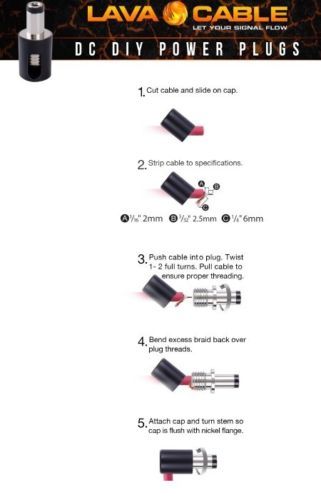 Lava Cable Tightrope DC Right Angle Plugs For Tightrope Cable (4 Pack)