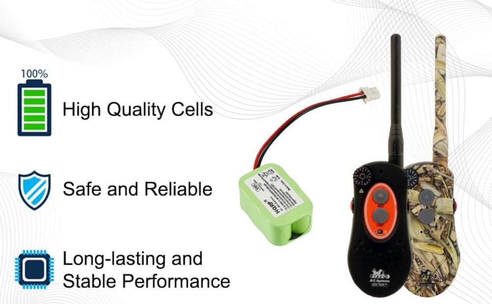 2-Pack Battery for Dt-Systems H20 1800 Series Remote Dog Training Transmitter