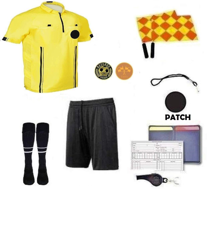 Premium Referee 10 Piece Package kit Jersey Coin Short Socks Flags Set