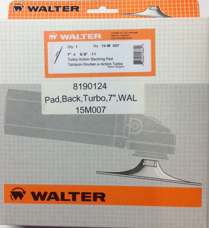 Walter Backing Pad for 7” Sanding Disks (Black)