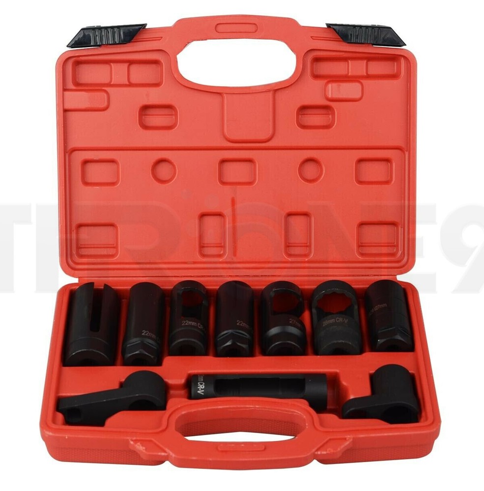 02 O2 Oxygen Sensor Socket Set – 10PCS O2 Sensor Socket Set Sensor Removal Tool