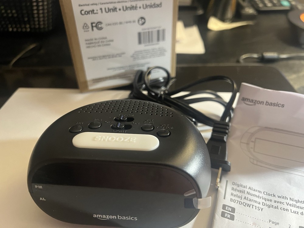 Amazon Basics Alarm Clock - New!