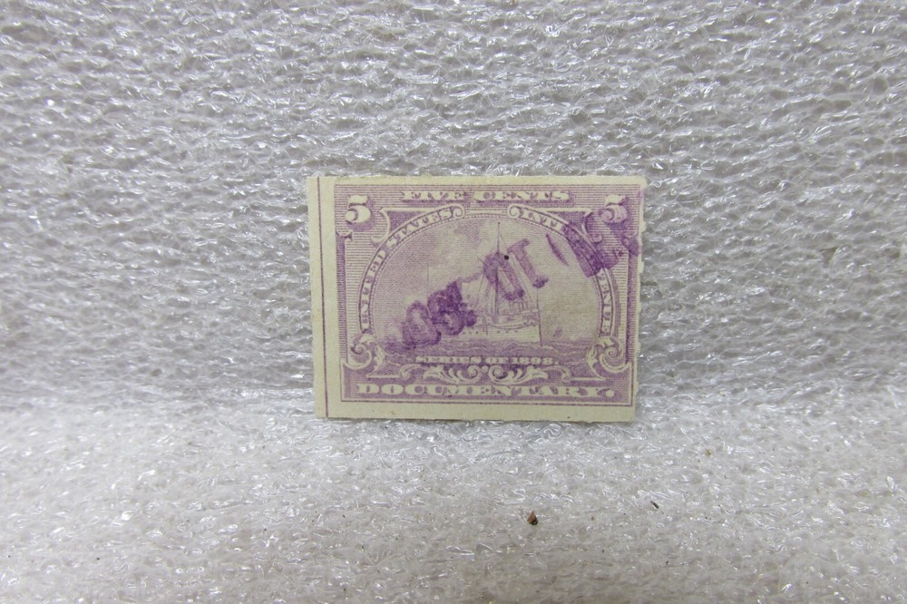 1898 U.S. CANCELLED 5c DOCUMENTARY BATTLESHIP SCOTT #R167