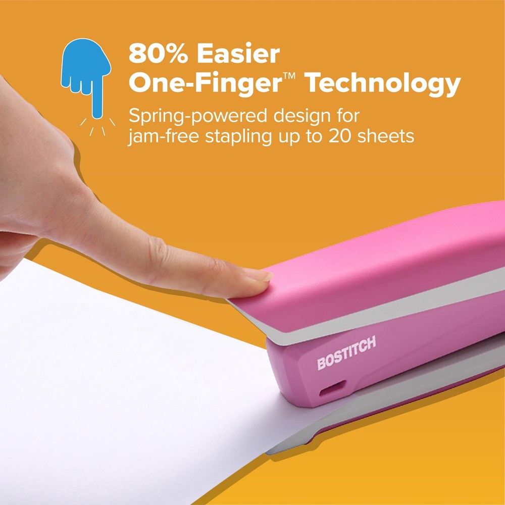 Bostitch Office InPower Spring-Powered Desktop Stapler, 20 Sheet Capacity, On...