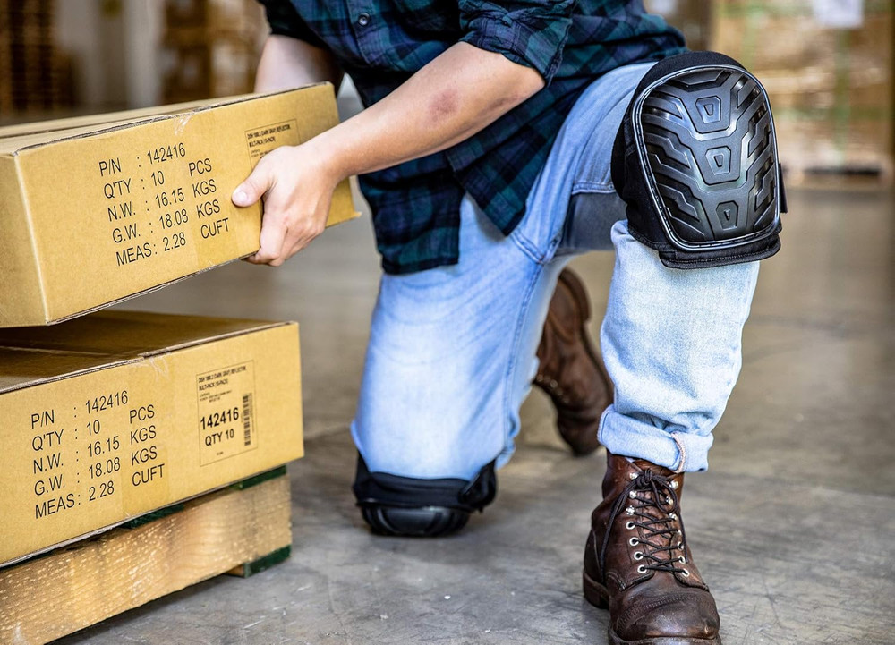 Professional Knee Pads for Work - Heavy Duty Foam Padding Kneepads for Construct