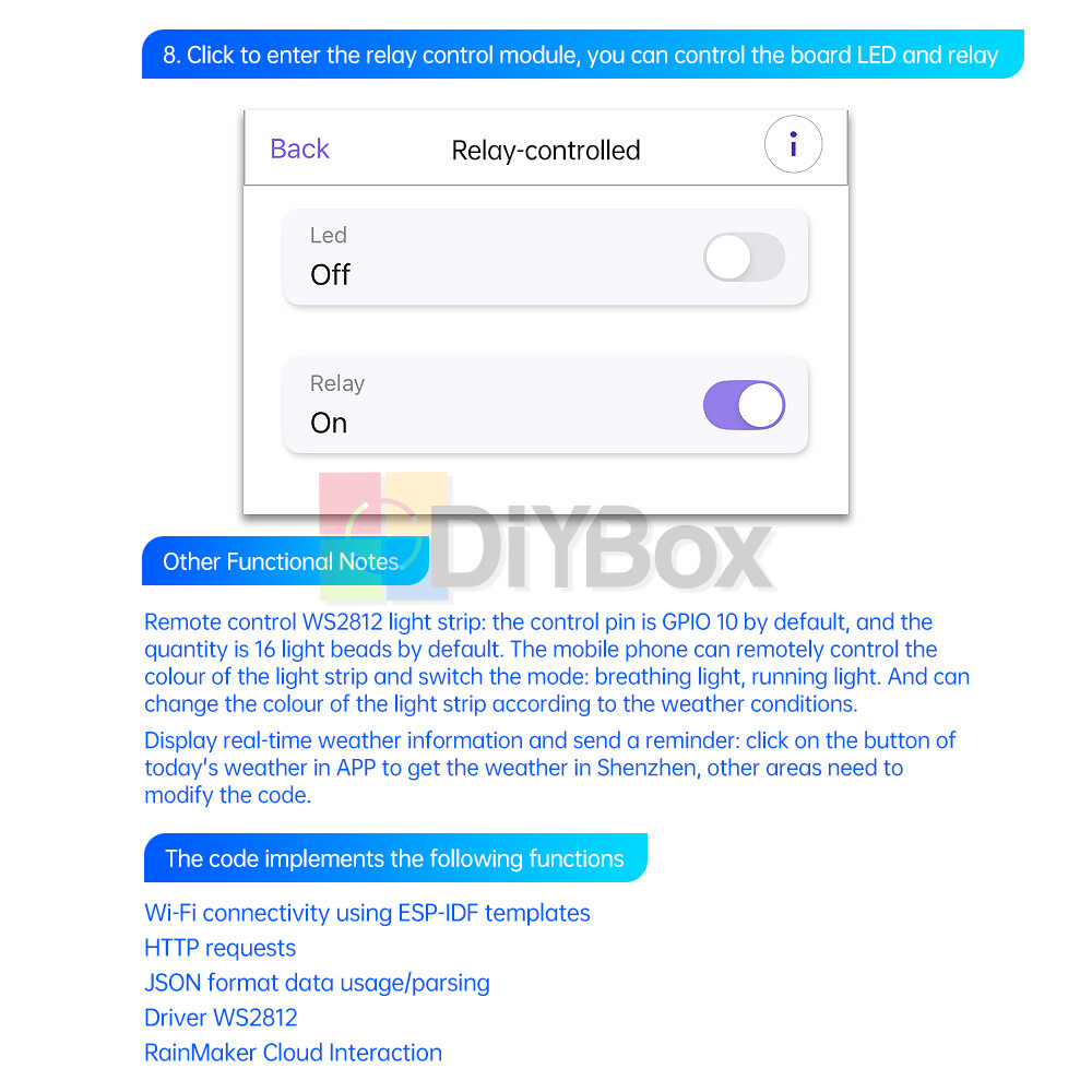 Type-C ESP32-C6 WIFI Bluetooth Development Board Single Channel Relay Module DIY