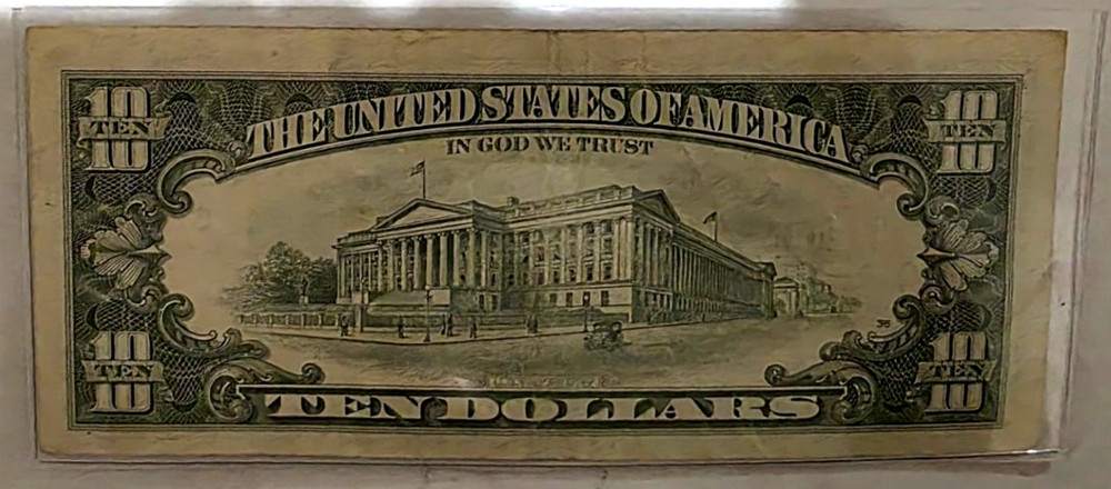 1995 $10 ATLANTA Fold Error NOTE.