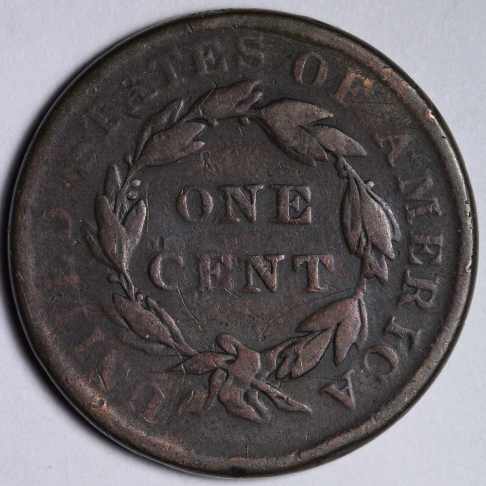 1837 Coronet Head Large Cent FINE E116 UAYCI