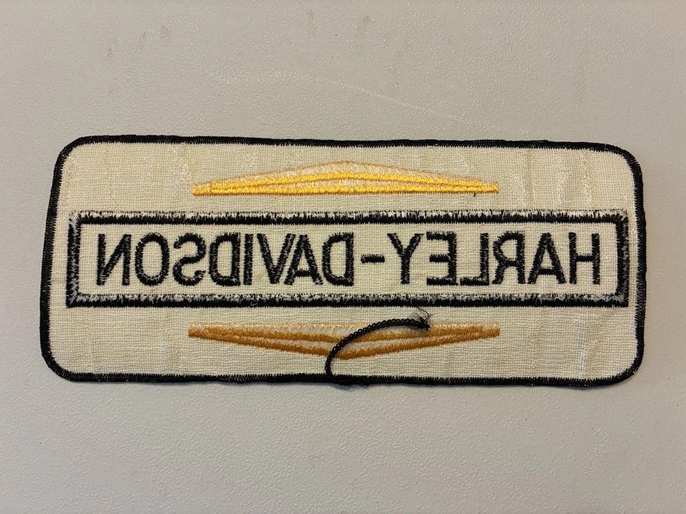 9 1/2" NOS Vintage Harley Davidson Logo Rectangle Patch Jacket HOG