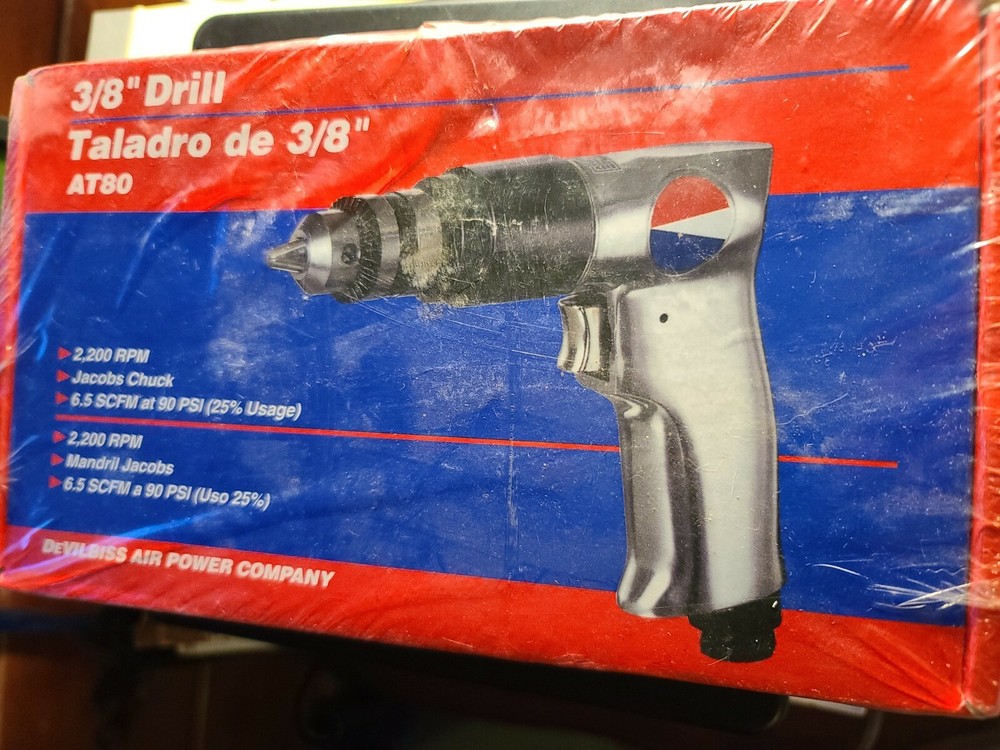 3/8" Drive Air Drill with 2,200 DeVilbiss Brand New! In box sealed