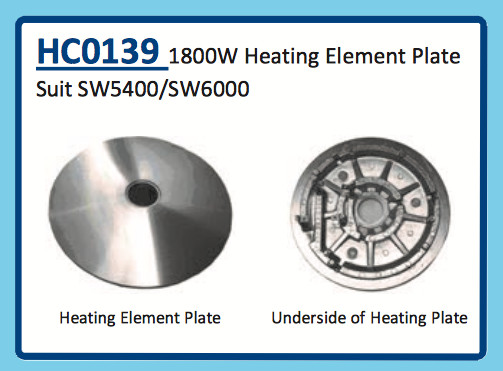 1800W HEATING ELEMENT PLATE SW5400 SW600 HC0139