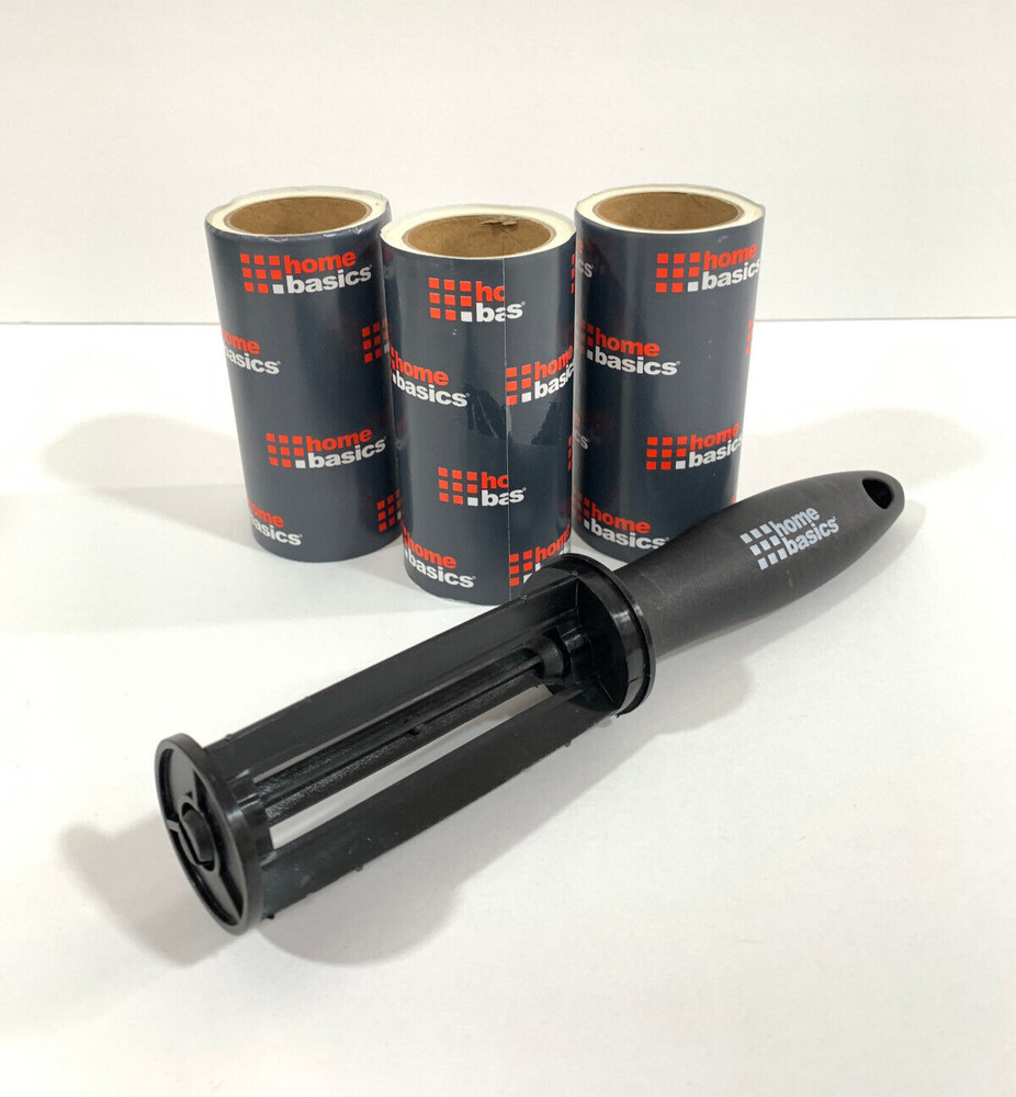 Home Basics 3-Pack Lint Roller Lightweight Handle Ex Sticky Refill 300 Sheets