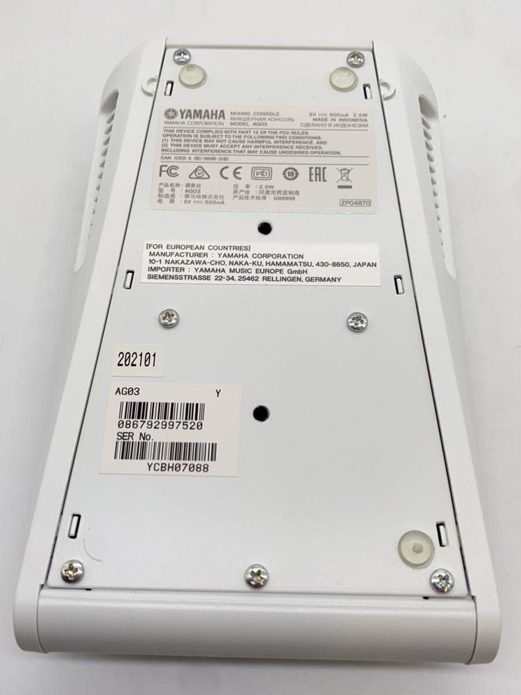YAMAHA AG03 MIXER Used