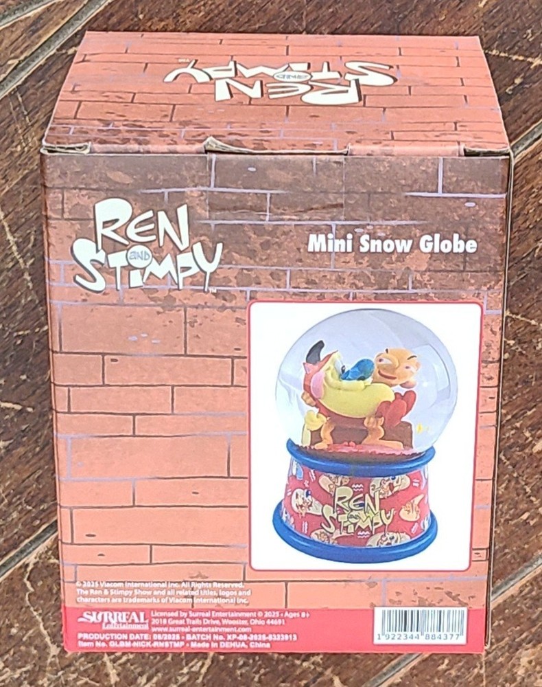 REN & STIMPY (2025) Mini Snow Globe #GLBM-NICK-RNSTMP
