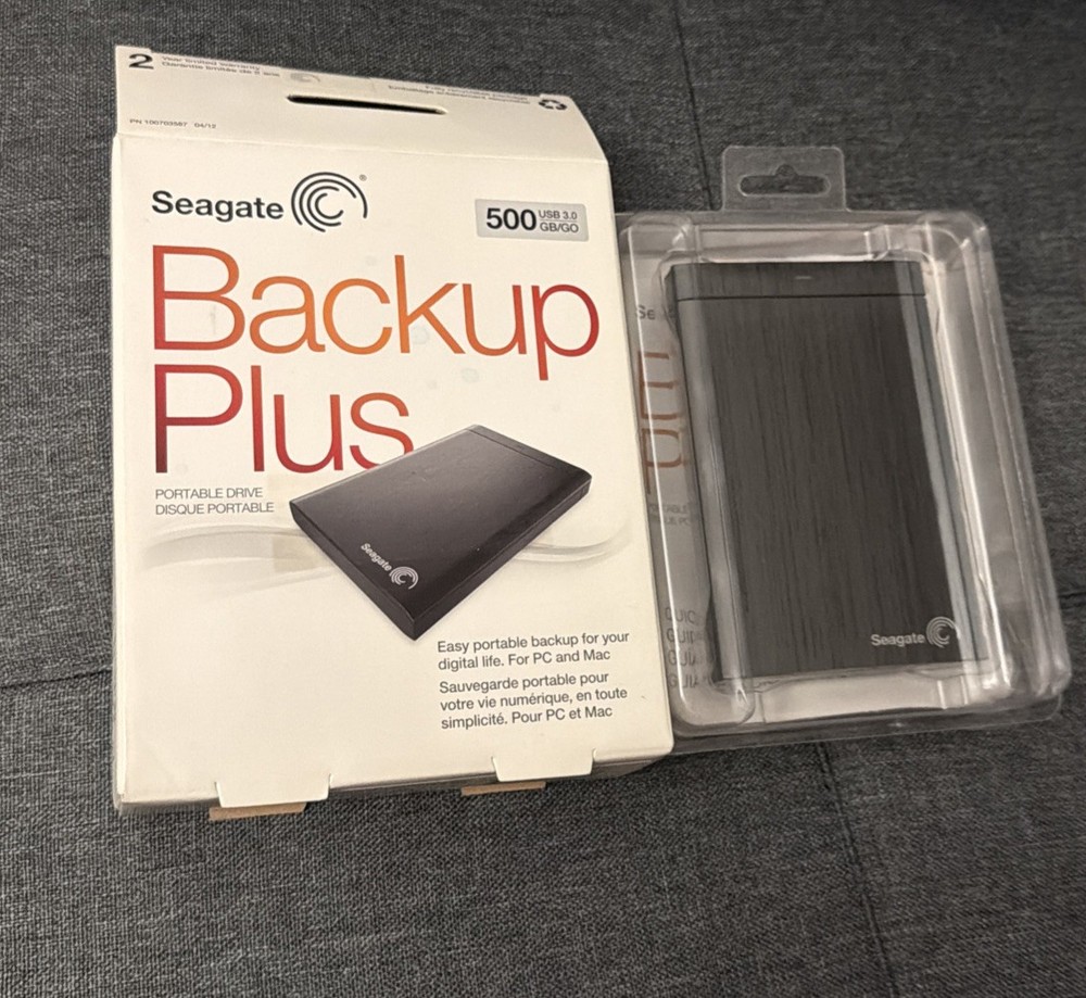 Seagate Backup Plus Slim 500GB USB 3.0 Portable External Hard Drive