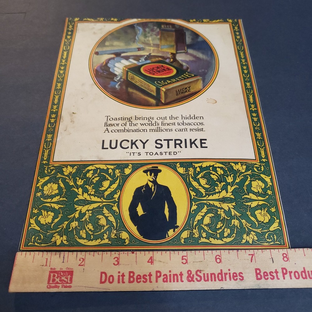 1924 Lucky Strike Cigarettes Its Toasted Advertisement Vintage 1920s Ad