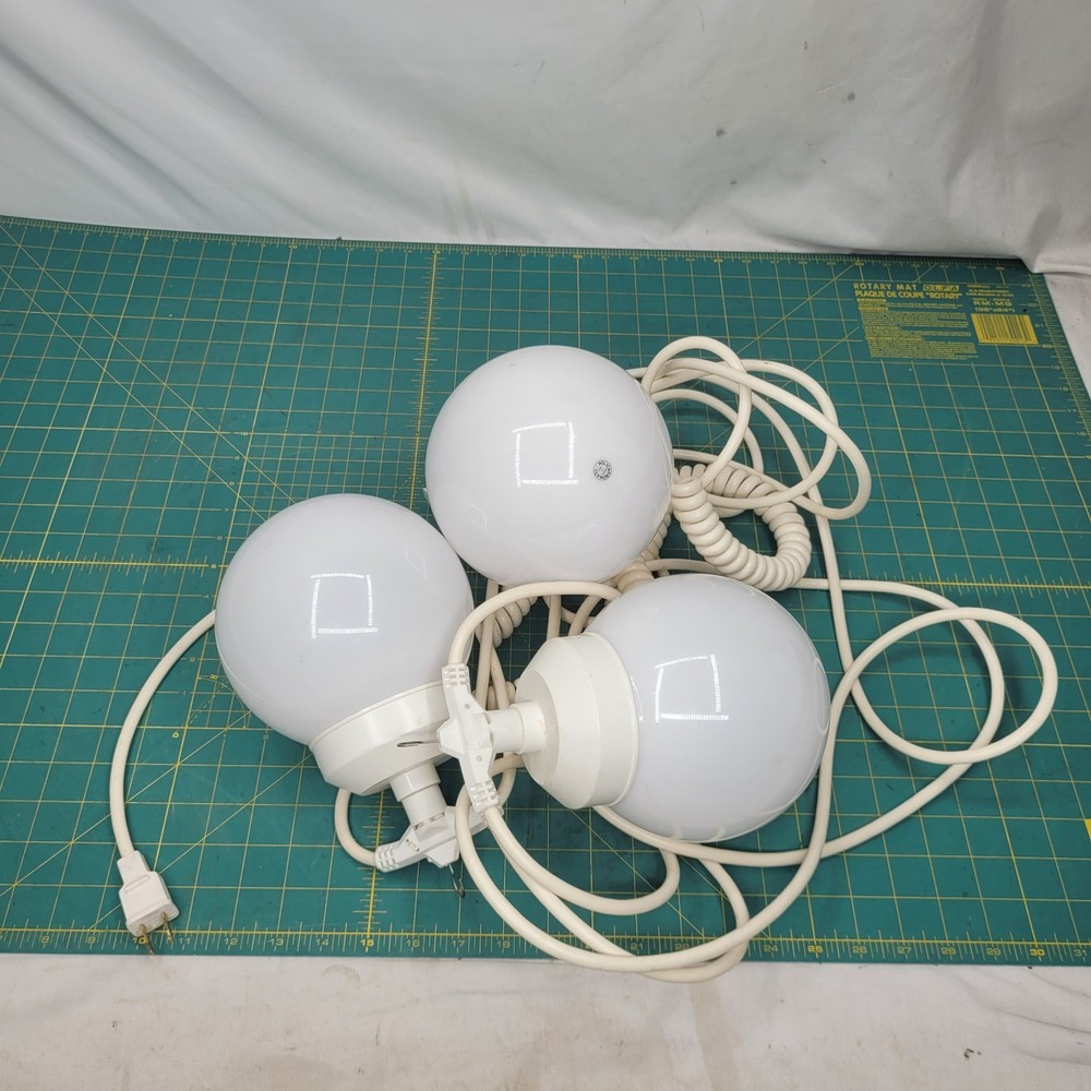 Round Globe Ball Patio Camping Party 3 Light String White
