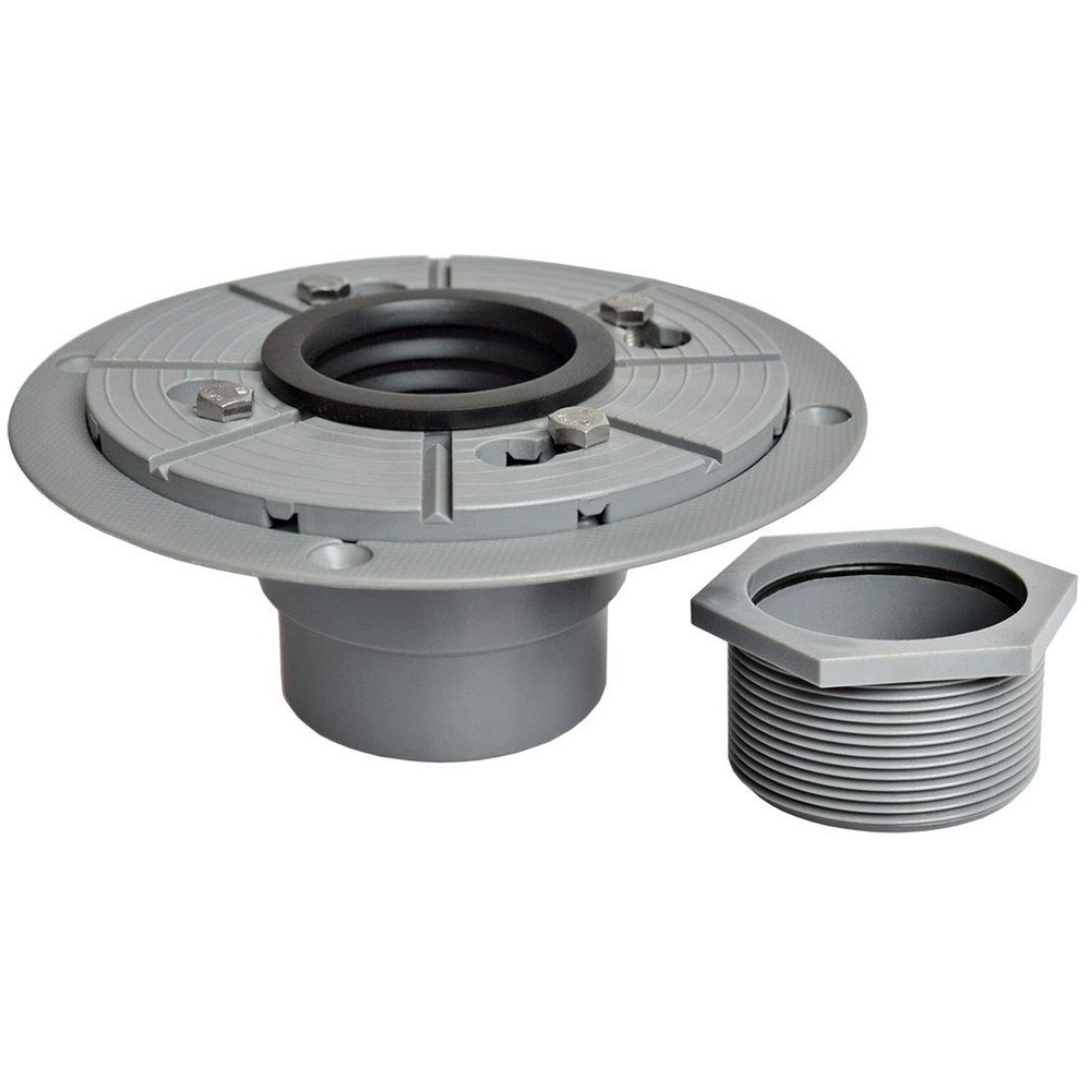 2 Inch PVC Shower Drain Base Kit with Flange Adapter