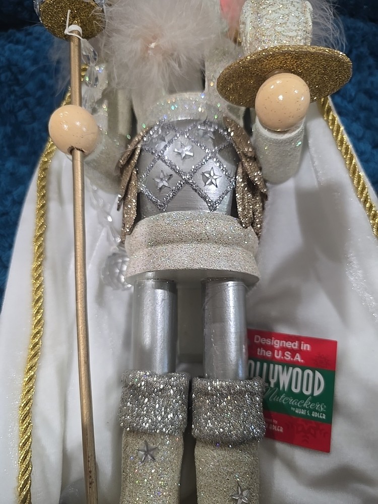 Holly & Kurt Adler Hollywood Nutcracker White Wizard Nutcracker 17" HA0493