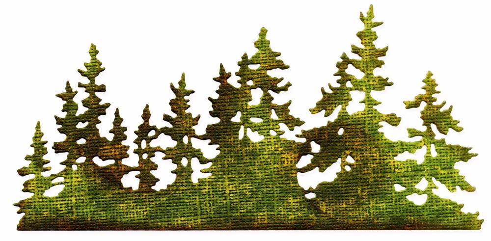 Sizzix Thinlits Tree Line #661604 Retail $14.99 designer Tim Holtz Alterations