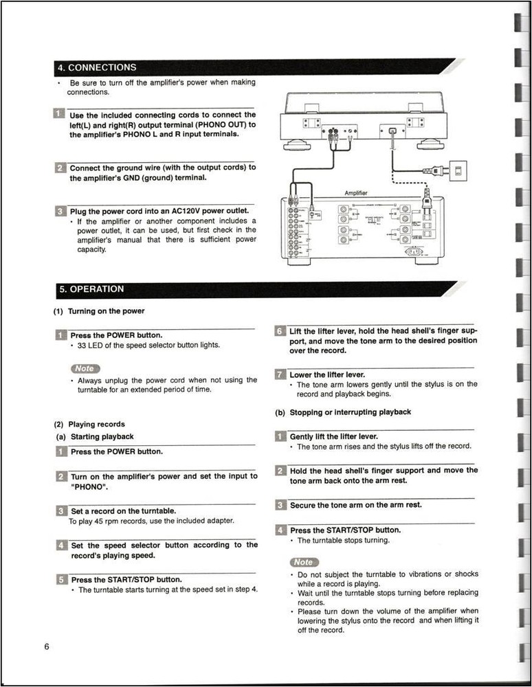 Denon DP-500M Turntable Owners Manual
