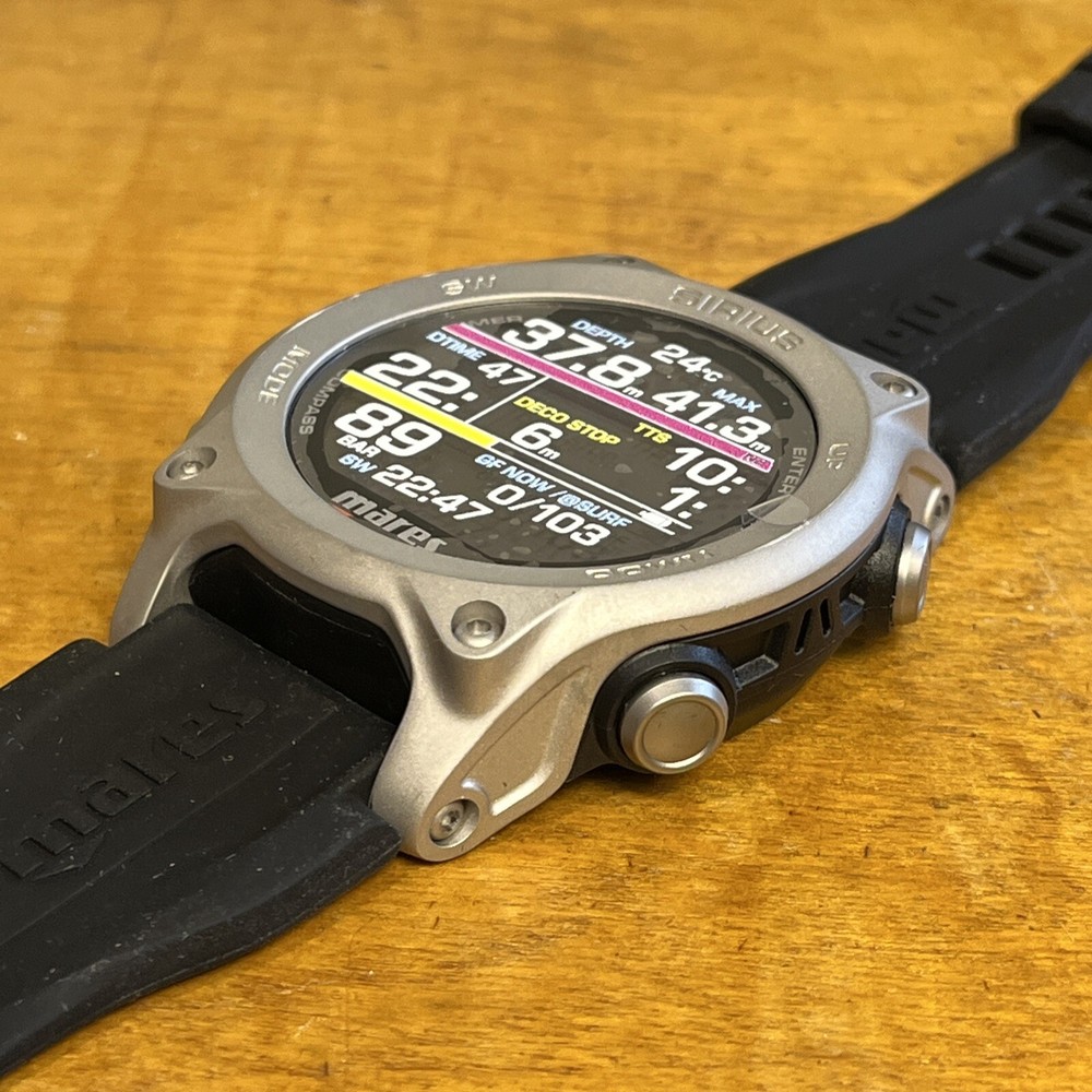 Mares SIRIUS Wrist Watch Dive Computer Silver - Color Screen Rechargeable Scuba