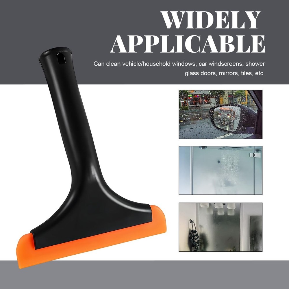 Wevdn Small Silicone Window Squeegee, Car Windshield Black